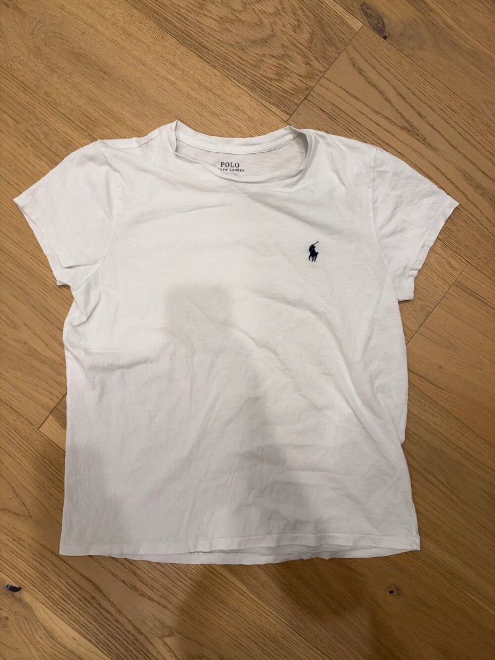Polo Ralph Lauren White Crewneck Tee Women's M Navy Pony